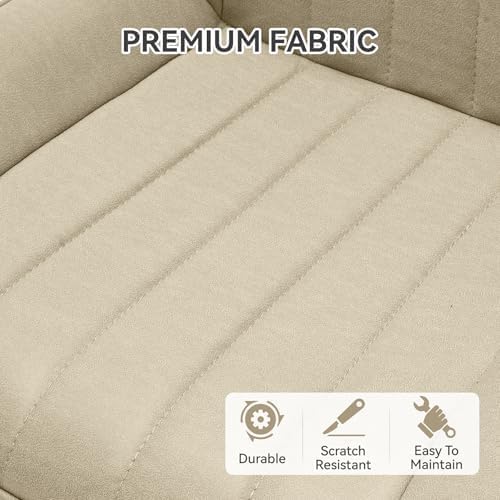 Hawthyhome Dining Chairs Set of 4 |Upholstered Chairs with 10cm Thick Seat Cushion •Upholstered Fabric Dining Chair •Kitchen Chair with Backrest •Modern Armchairs with Metal Legs •Dark Grey