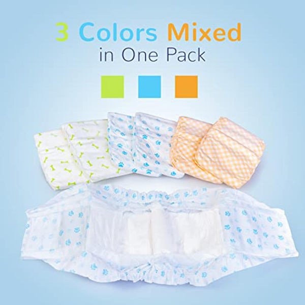 Pet Soft Disposable Dog Puppy Nappies Male - Super Absorbent Male Dog Incontinence Wraps