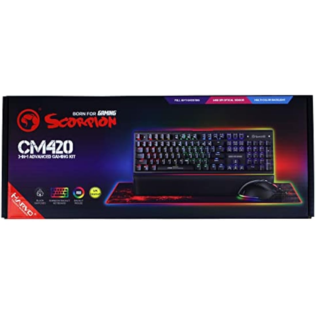 Marvo Scorpion CM420-UK 3-in-1 Gaming Kit