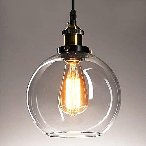 Edison Light Bulbs - Vintage Style E27 Edison Screw Bulb Squirrel Cage - Amber Warm Dimmable - ST64 60W - Pack of 6.