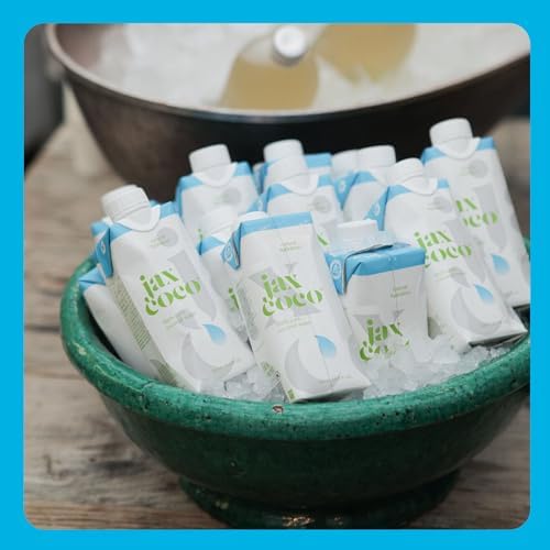 Jax Coco | 100% Pure Coconut Water | No Added Sugar, Low Calorie | Convenient and Sustainable Packaging | Fresh from the Philippines | 12 x 1L Cartons