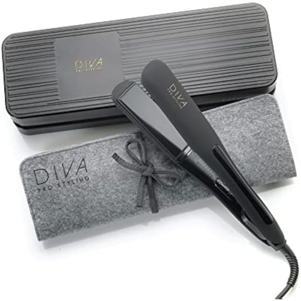 Diva Pro Styling Wide Digital Straightener and Styler with Macadamia Argan Oil and Keratin infused ceramic plates
