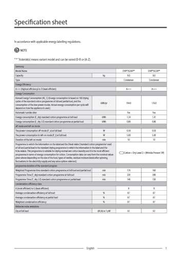 Samsung Series 6 DV90T6240LH/S1 with OptimalDry™, Freestanding Heat Pump Tumble Dryer, 9 kg, White, A+++ Rated
