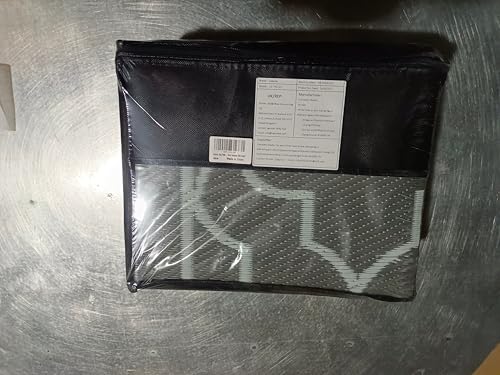 Cekene Large Outdoor Rug Waterproof Black 245x305cm Patio Rugs Reversible RV Camping Mat Lightweight Plastic Portable Outdoor Carpet for Picnic Porch Deck Backyard BBQ Beach