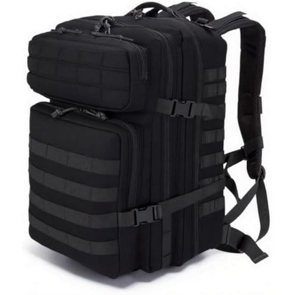 SHANNA 45L Military Tactical Backpacks, Large Capacity Hiking Camping Backpack, Waterproof Outdoor Sport Gym Travel Daypack Molle Army Rucksack 3 Day Bug Out Bag Survival Equipment for Men Women