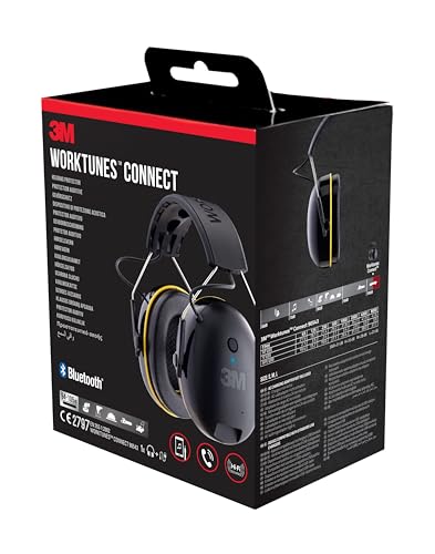 3M WorkTunes Connect Wireless Hearing Protector with Bluetooth Technology 90570E-1