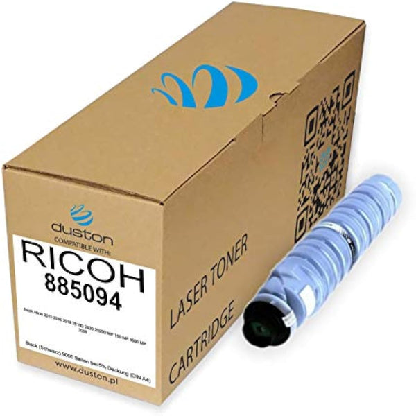 duston 885094, 842015, TYPE1230 Black Toner Compatible with Ricoh Aficio 2015 2016 2018 2018D 2020 2020D MP 150 MP 1600 MP 2000