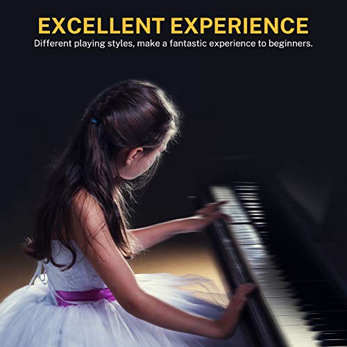 Donner Digital Piano 88 Key Weighted DDP-100 88-Key Weighted Action Digital Piano, Beginner keyboard piano Bundle with Furniture Stand, Power Adapter, White