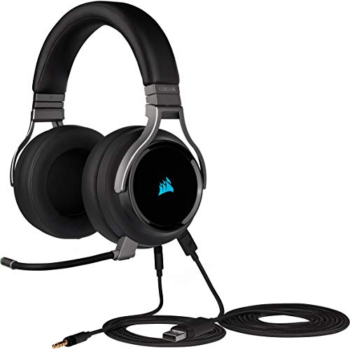 CORSAIR VIRTUOSO RGB WIRELESS XT Multiplatform Gaming Headset With Bluetooth – Dolby Atmos – Omni-Directional Microphone – iCUE Compatible – PC, Mac, PS5, PS4, Nintendo Switch, Mobile – Black