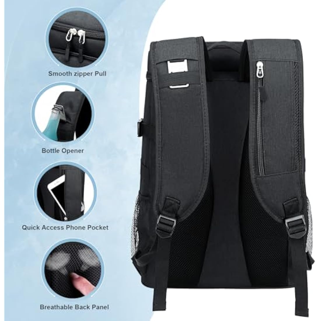 Estarer 35L Cool Bag Backpack Large Insulated Cooler Rucksack Leakproof Picninc Bag for 4 Persons,Men Women Lunch Bag for Outdoor Camping Beach