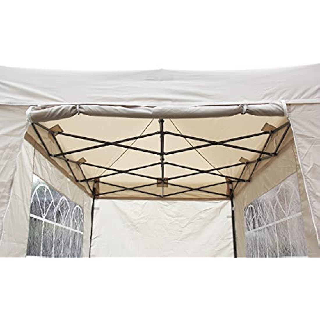 All Seasons Gazebos | 3x2m Pop Up Gazebo with 4 Side Walls & Accessory Pack | Heavy Duty, Fully Waterproof, High Grade Materials (Beige)