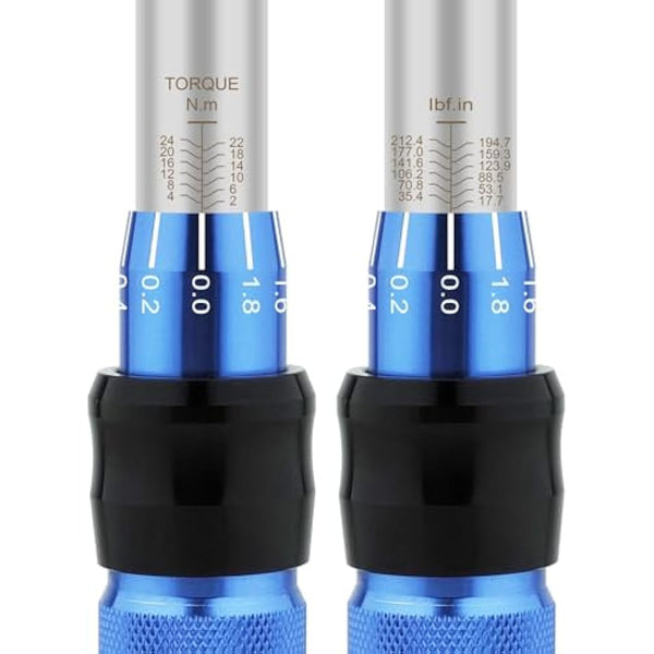 Gunpla 1/4" Drive Torque Wrench Set 21-Pieces Click Dual-Direction Adjustable with Extension Bar Maintenance Kit, Hex Torx Phillips Bits Sockets, 2-24NM Bicycle Repair Sets, 72 Tooth Ratchet Tool