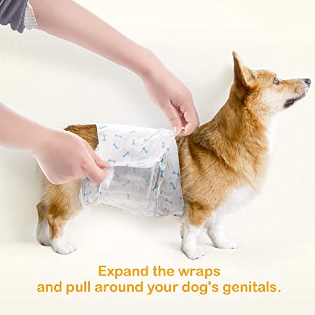 Dono Dog Nappies Disposable,Belly Bands,Dog Diapers with Wetness Indicator,Super Absorbent & Leak-proof,Male Dog Wraps for Incontinence,Marking Issues,Traveling (6L -48count)