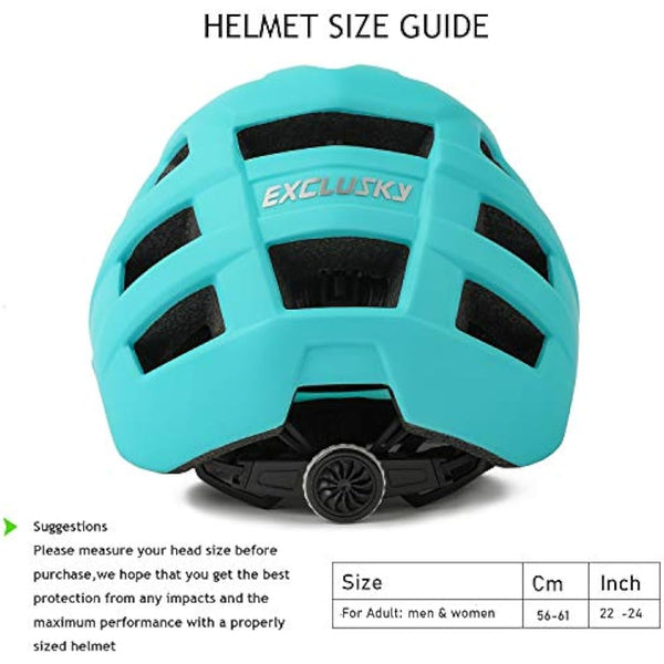 Exclusky Mountain Bike Helmet, MTB Helmet Adult Lightweight Breathable Mens Bike Helmet Cycling Mountain & Road Bicycle Helmets for Men Women