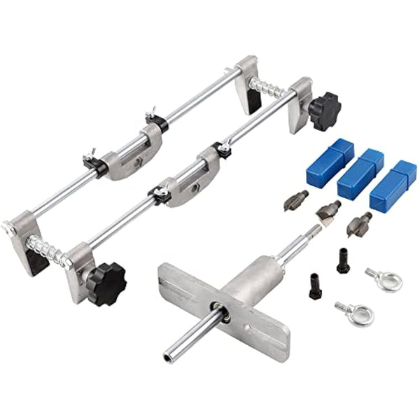 JIG1 Door Lock Mortiser Kit 18mm 22mm 25mm Lock Fitting Jig Maintenance Set Woodworking Hole Saw Opener Installation Mortising Jig Tool
