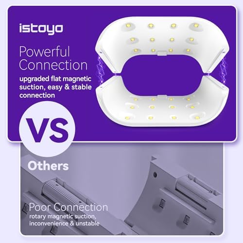 ISTOYO Two-Sided UV Light for Resin with Digital Display, Longer Time Setting(2m,3m,5m), Split Usagable, Large UV Lamp for Curing Resin Molds, Jewelry Making, DIY Craft