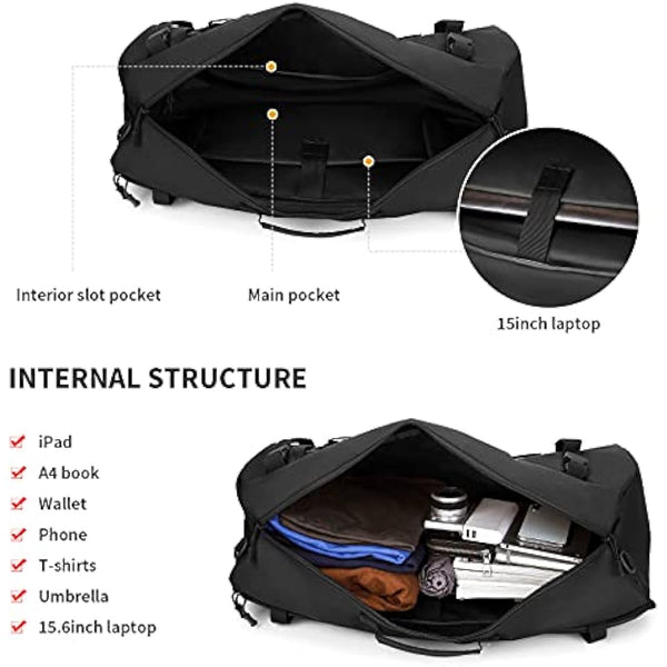 Explokit Tactical Backpack 30L 40L 50L Military Hiking Bag MOLLE Army Range Bags for Hunting Travelling Camping Outdoor Sports (#50L-Black)