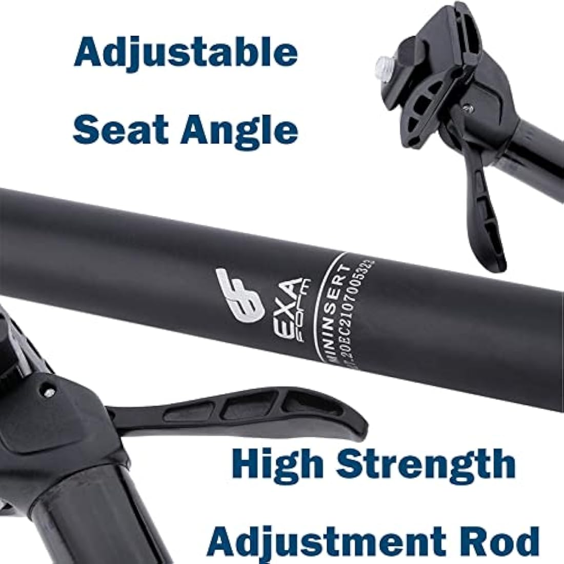 EXA Form Upgraded Speed Up 27.2mm/30.9mm/31.6mm Cable-Less Hydraulic Dropper Seatpost, 100mm/120mm/125mm/150mm Travel Dropper Post for MTB/E-Bike/Road Bike