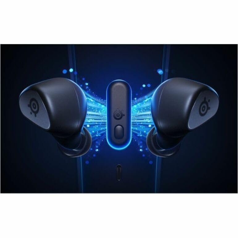 SteelSeries Arctis GameBuds for PS5 - Wireless Gaming Earbuds - 2.4GHz + BT 5.3 - ANC/Transparency - IP55 Water Resistant - 40H Battery - Wireless Charging - PS5, PC, Switch 2, Mobile - White