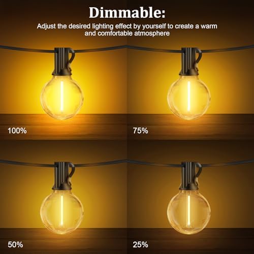 JEYMORKEY Garden String Light 45M 150Ft Waterproof LED Festoon Lights Outdoor, Indoor Outdoor Globe String Lights for Garden, Yard, Wedding, Christmas, Backyard, Terrace, Party, Patio