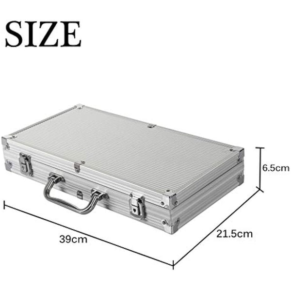 display4top Texas Holdem Poker Chips Set with Aluminum Case,2 Decks of Cards, Dealer, Small Blind, Big Blind Buttons and 5 Dice (300pcs)