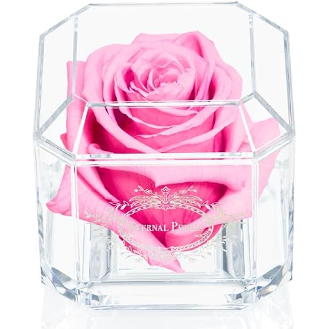 Eternal Petals A 100% Real Rose That Lasts A Year - The Perfect Unique Gift for Women and Men, An, A Birthday Gift (Pink)