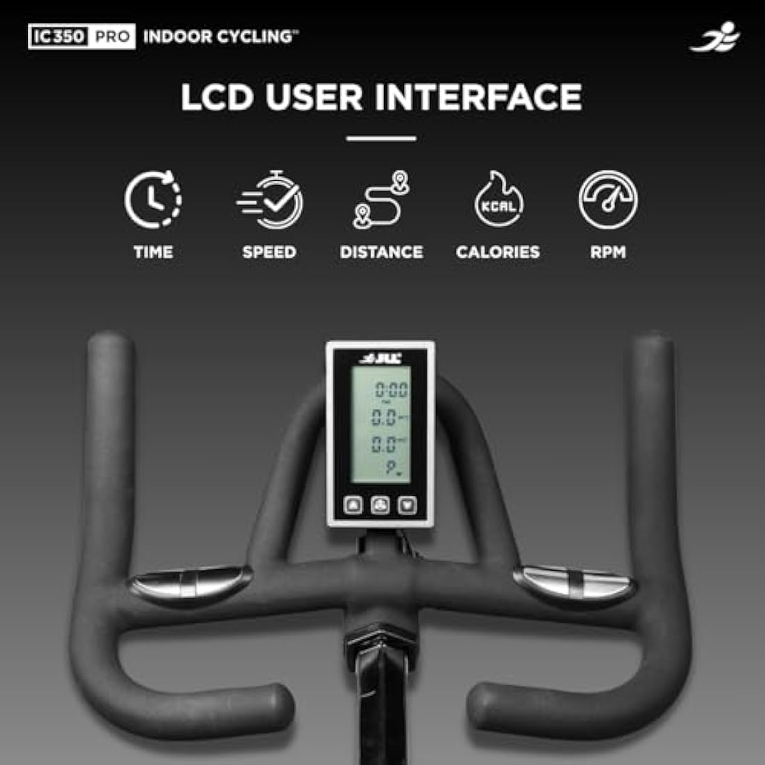 JLL IC350 PRO Indoor Bike, Direct Belt Driven Exercise Bike For Home, Cycling Machine With Advanced Flywheel, 12 Months Domestic Warranty