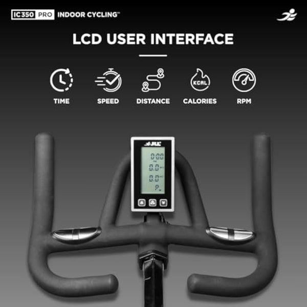 JLL IC350 PRO Indoor Bike, Direct Belt Driven Exercise Bike For Home, Cycling Machine With Advanced Flywheel, 12 Months Domestic Warranty
