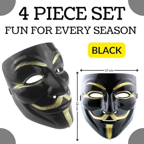 GrassVillage Anonymous Halloween V for Vendetta Mask Set - PARTY, WORLD BOOK WEEK/HALLOWEEN KIT