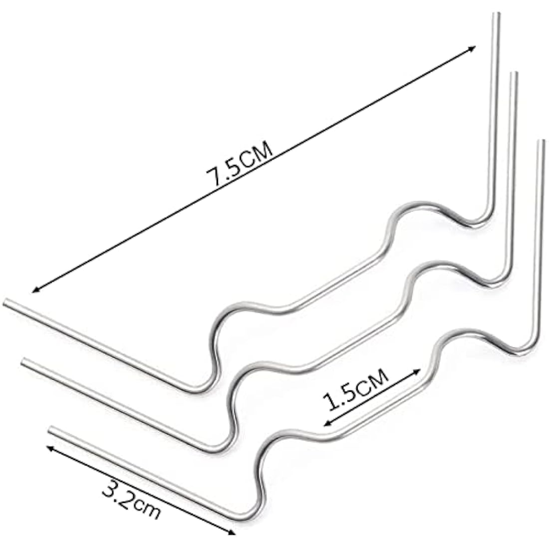 HONGCI 100Pcs W Clips for Greenhouse Glass Panes,Greenhouse Clips for Glass,Stainless Steel Greenhouse W Clips Greenhouse Window Clips Glass Pane Fixings Clips,Greenhouse Glass Clips for Holding Glass