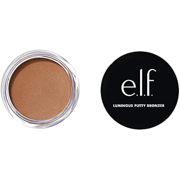 e.l.f. Luminous Putty Bronzer, Lightweight Putty-to-Powder Bronzer For A Radiant, Glowing Finish, Highly Pigmented, Vegan & Cruelty-Free, Sun Chaser