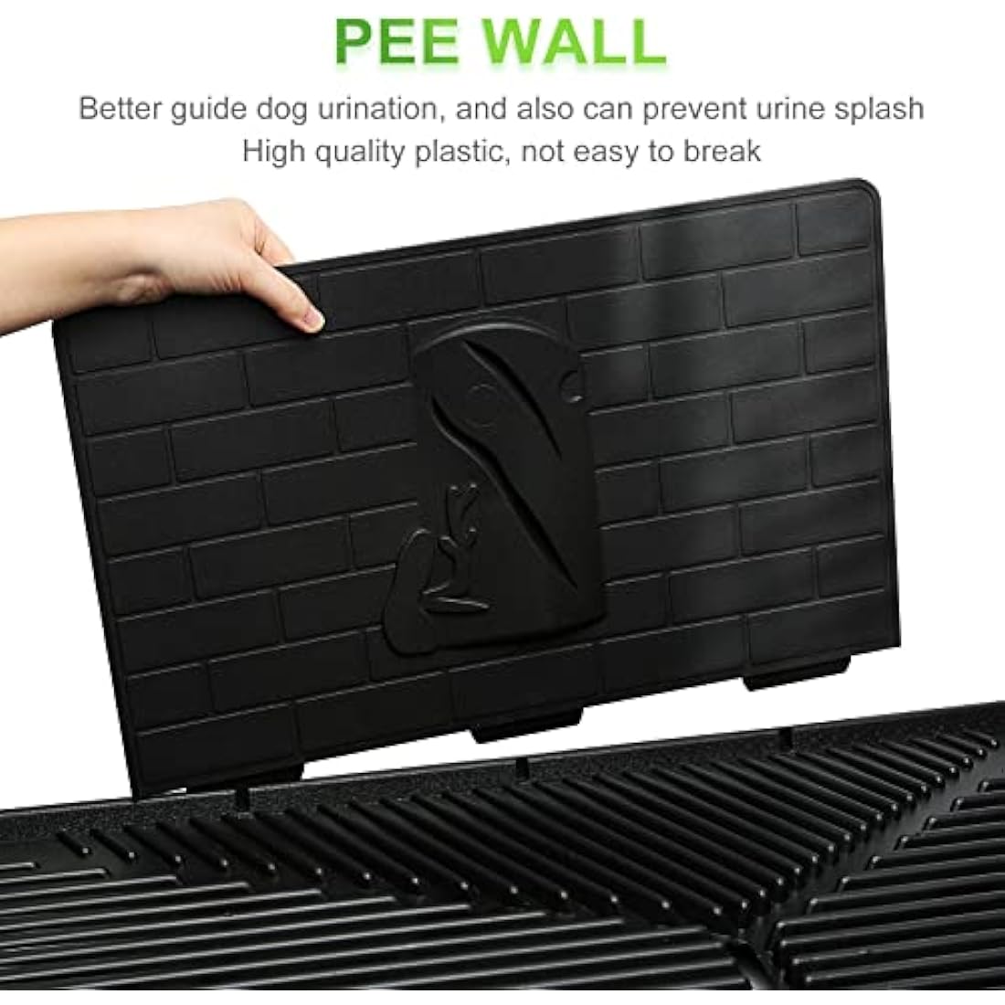 Hompet Dog Toilet Indoor Puppy Training Pad, Dog Potty Pet Training Grass Mat, Removable Waste Tray For Easier Clean Up, Non-toxic Artificial Turf, (76×51 cm)