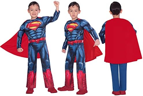amscan Child Boys Officially Licensed Warner Bros DC Comics Classic Musclesuit Superman Fancy Dress Costume
