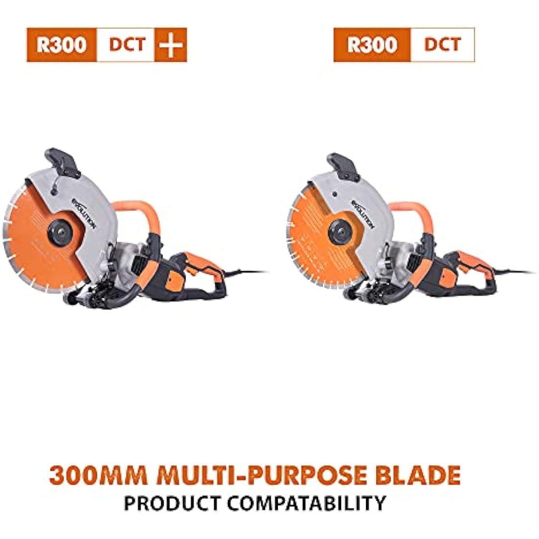 Evolution Power Tools PD300SEG-CS Premium Multi Material Diamond Blade For Disc Cutters - Longer Blade Life - Ideal for Cutting Brick, Roof Tile, Paving, Reinforced Concrete and More, 300mm