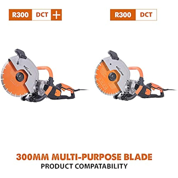 Evolution Power Tools PD300SEG-CS Premium Multi Material Diamond Blade For Disc Cutters - Longer Blade Life - Ideal for Cutting Brick, Roof Tile, Paving, Reinforced Concrete and More, 300mm