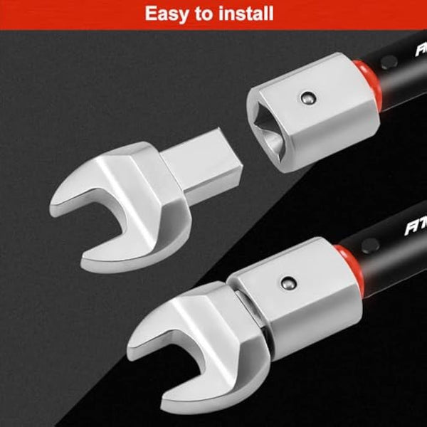 ATsafepro Open End Torque Wrench 3-25 Nm, 9×12mm Adjustable Bike Torque Wrench for HVAC Mini Split,Refrigeration System,Bike and Motorcycle Maintenance