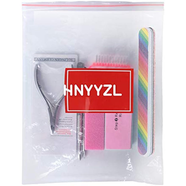 HNYYZL Nail File, 3PCS Double Sided Emery Boards for Nails,Buffer Block Sponge Polished,Nail Brush,Cuticle Nipper and Pusher