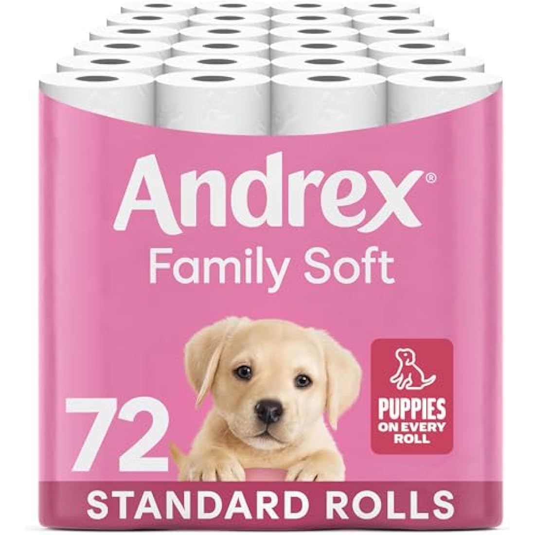Andrex Family Soft Toilet Tissue 72 Rolls (Previously Andrex Gentle Clean) Gentle on your Family’s skin– Bulk Pack of 72 Toilet Rolls, FSC Certified