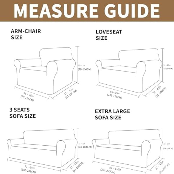 XINEAGE 1 Piece Velvet Couch Covers for 3 Cushion Couch Living Room High Stretch Sofa Cover Pets Dogs Friendly Anti Slip Thickened Slipcovers Furniture Protector (3 Seater, Camel)