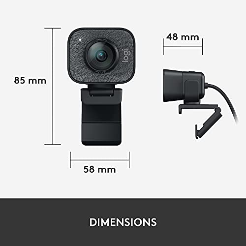 Logitech StreamCam – Live Streaming Webcam for Youtube and Twitch, Full 1080p HD 60fps, USB-C Connection, AI-enabled Facial Tracking, Auto Focus, Vertical Video - GRAPHITE