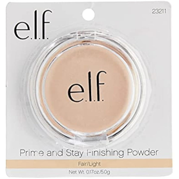 e.l.f. Prime & Stay Finishing Powder, Lightweight, Tinted, Long Lasting, Blurs Imperfections, Smooths Fine Lines, Controls Shine, Sets Makeup, Sheer 5g