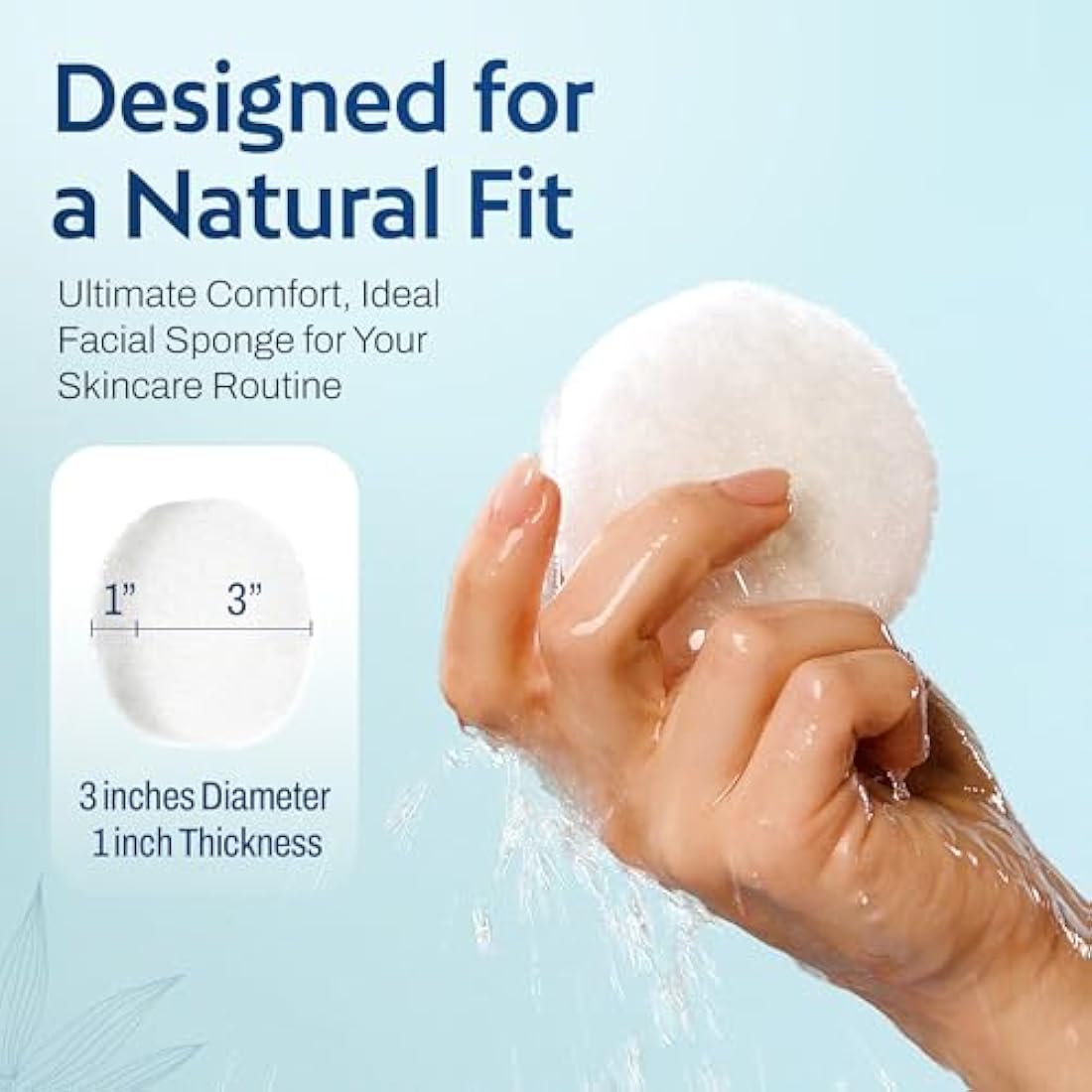 HartFelt Facial Sponges for Washing Face - Exfoliating Sponge for Face, Facial Cleansing Sponges Reusable - Face Scrubber Exfoliator Sponge, Pack of 2