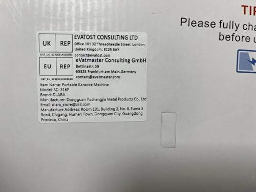 Upgrade Karaoke Machine for Adults and Kids,Portable Bluetooth 2 UHF Wireless Karaoke Microphone with Holder/USB/TF Card/AUX-in,PA Speaker System for Home Party, Picnic,Car,Outdoor/Indoor-Grey