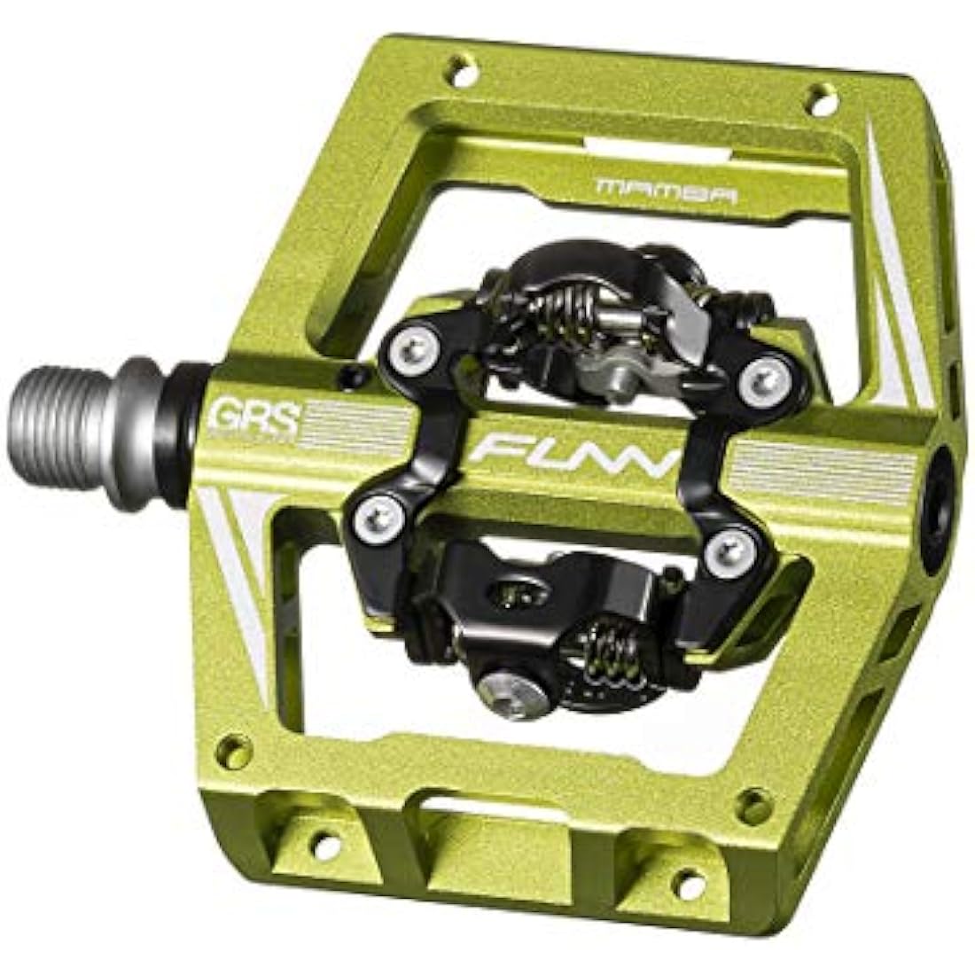 Funn Mamba S MTB Clipless Pedals, Double Sided Clip Compact Platform Mountain Bike Pedals, Compatible with SPD Cleats, 9/16-Inch CrMo Axle Bicycle Pedals for MTB/BMX/Gravel Cycling