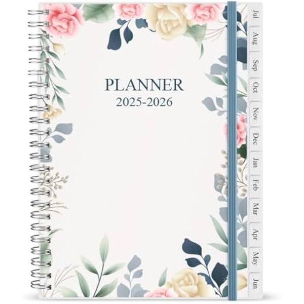 Diary 2025-2026, A5 Weekly/Monthly Planner with Monthly Tabs, 2025-2026 Planner from Jul 2025 to Jun 2026, Twin-Wire Binding,Easy to Organize Your Daily Life,14.8×21cm, Planners 2025-2026 Week to View
