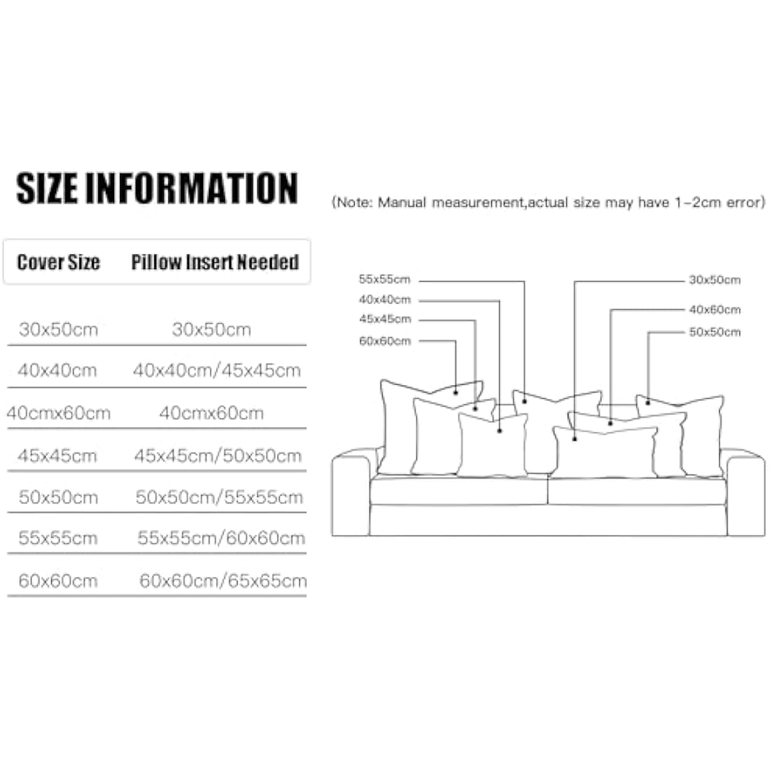 JOTOM Outdoor Cushion Inserts 45x45cm Waterproof Premium Cushion Inner Pads 18"x18" Pillows Filling Set of 4 Decorative Square Pillow Inserts Sofa Pillow Stuffer Patio Garden Blench Couch Bed Cushions