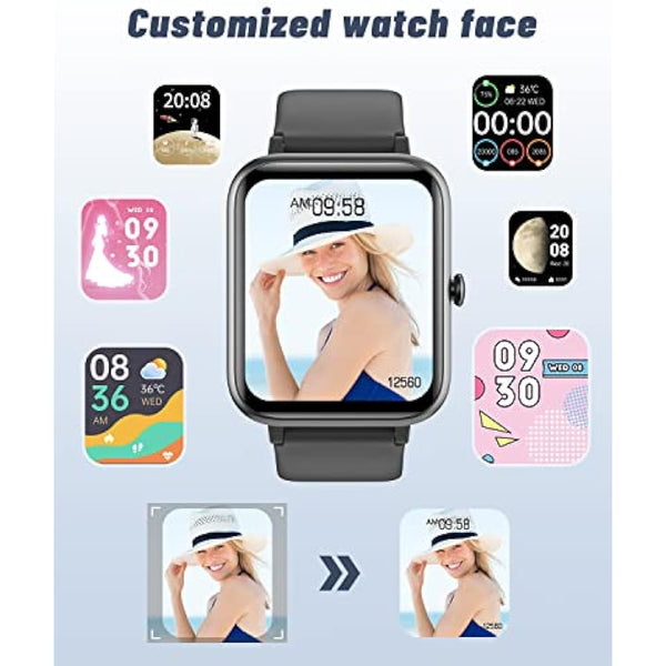 GRV Smart Watch Answer Dial Call,Smart Watches for Women Men with Heart Rate Monitor,Step Counter,Sleep Tracker,Sports Fitness Tracker Watch Call SMS Notification Smartwatch for Android iOS Phone