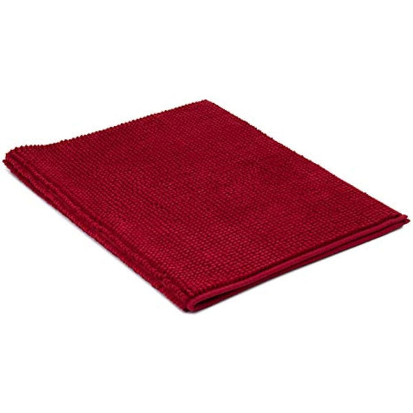 Gözze - Anti-Slip Bath Mat, Super Soft, 100% Microfibre, 70 x 120 cm - Bordeaux