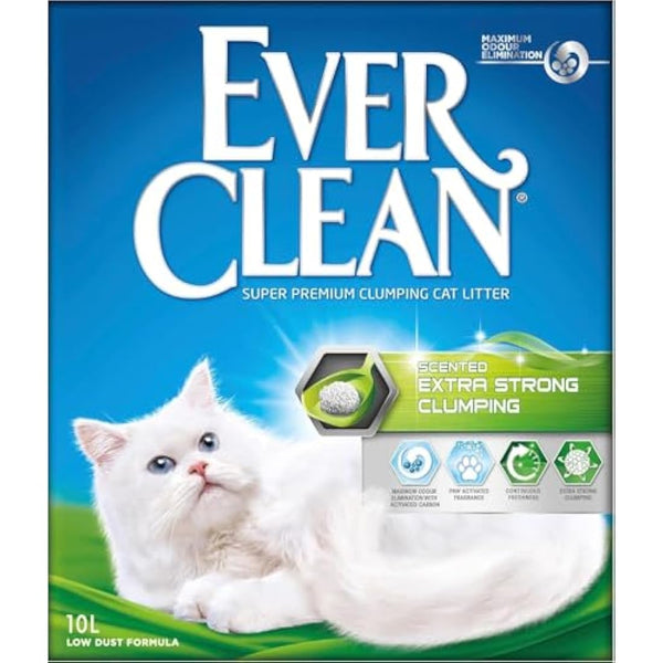 Ever Clean Clumping Cat Litter, Extra Strong Clumping Cat Litter, Scented for Long-lasting freshness, 10L