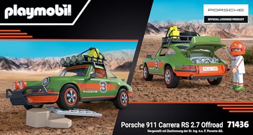 Playmobil 71436 Porsche 911 Carrera RS 2.7 Off-Road Edition, thrilling rides through any terrain, with various functions, collectible car or play sets suitable for children ages 5+